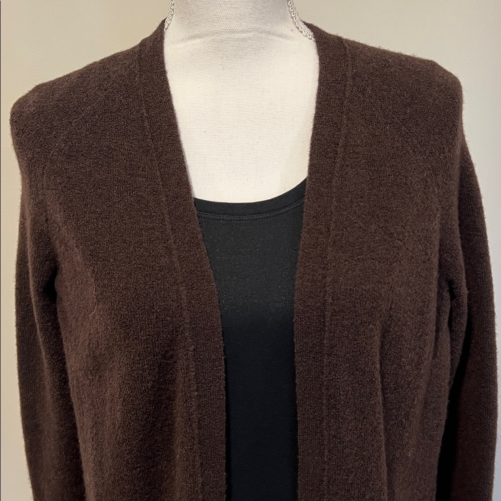 Banana Republic Dark Brown Open Front Cardigan Duster Size XS - Picture 2 of 7